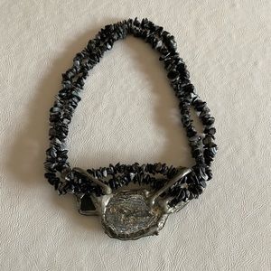 Black and White Agate Necklace